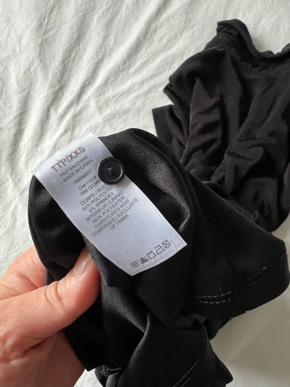 Dynamite Black Ruched Button-Front Midi Dress - Picture 5 of 5